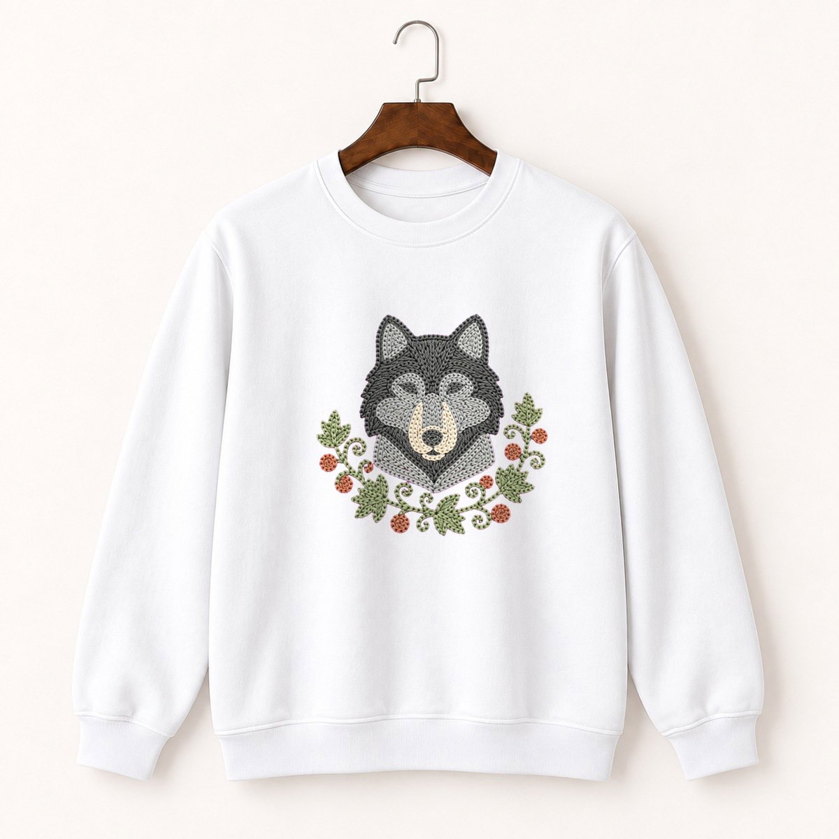 Gray Wolf Crewneck Sweatshirt 5
