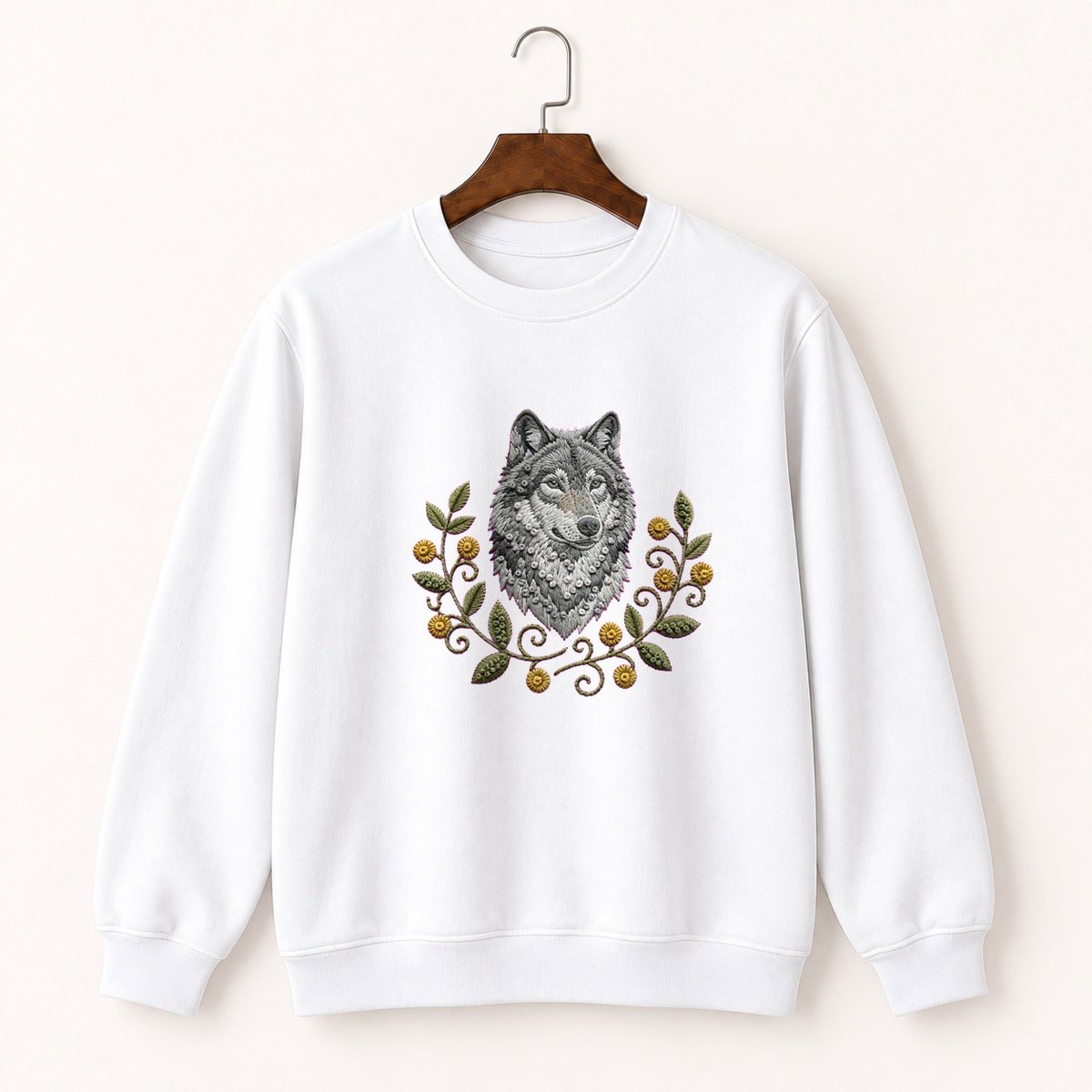 Gray Wolf Crewneck Sweatshirt 5