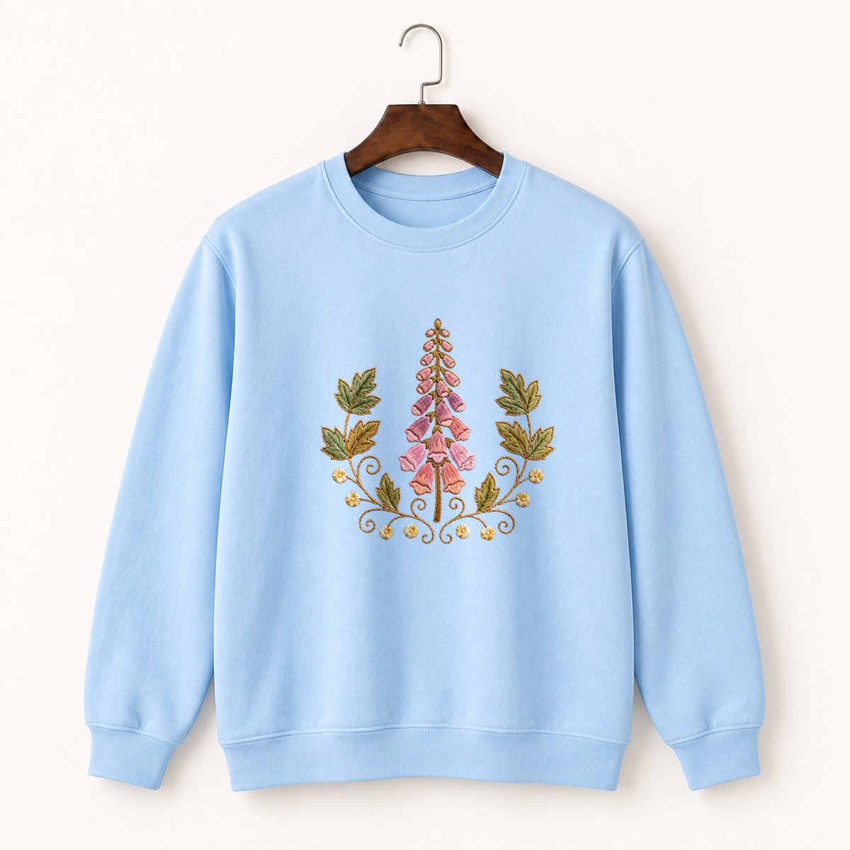 Foxglove Flower Crewneck Sweatshirt 1