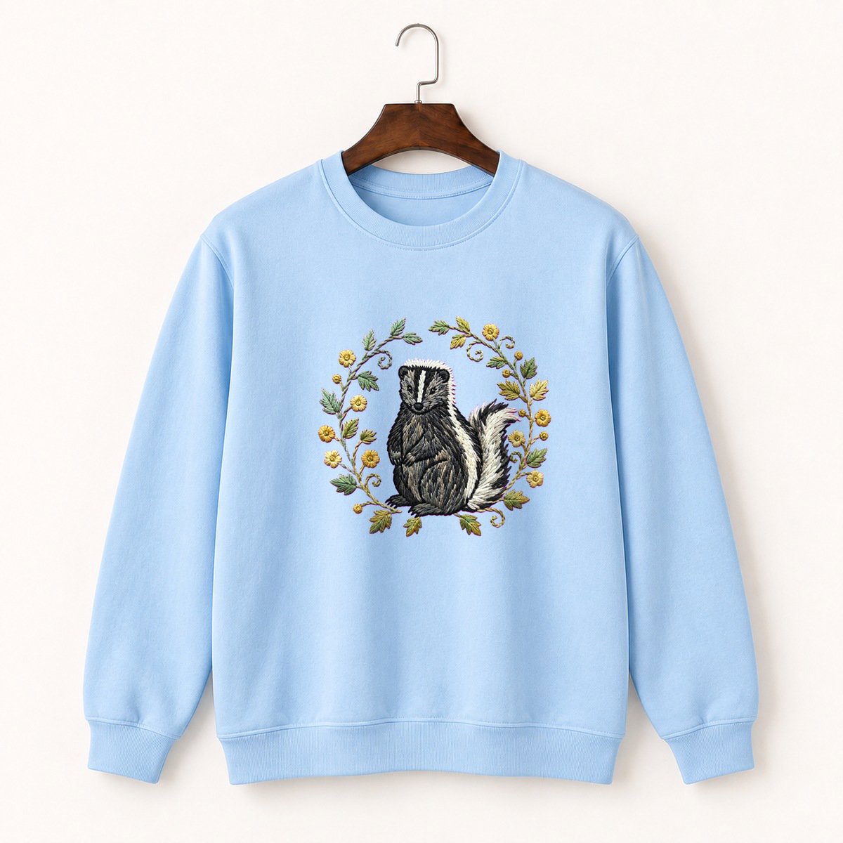 Striped Skunk Crewneck Sweatshirt 1