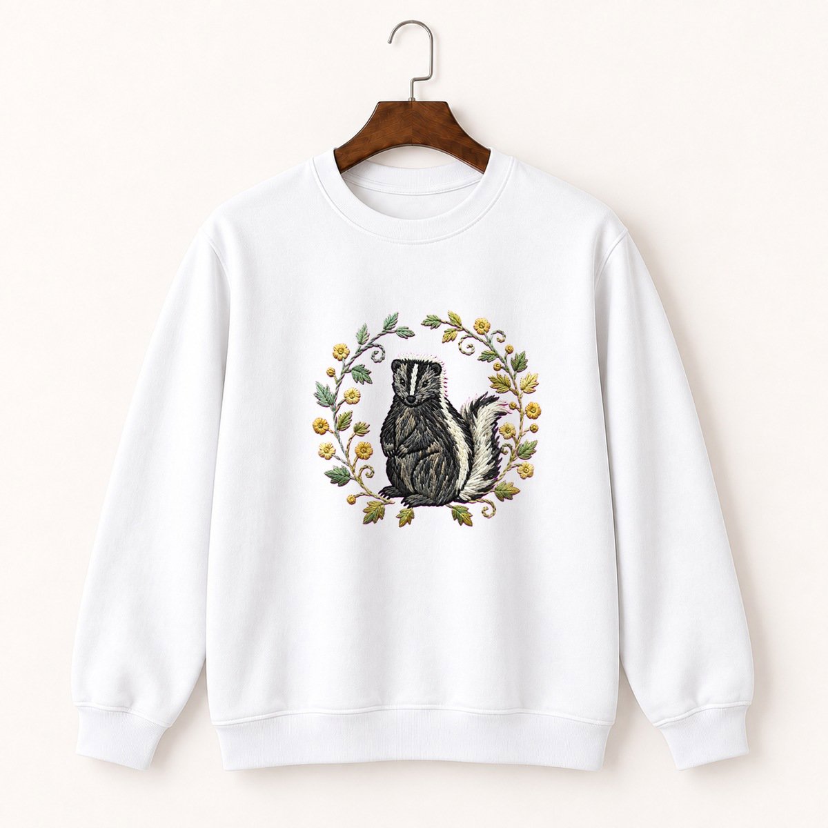 Striped Skunk Crewneck Sweatshirt 5