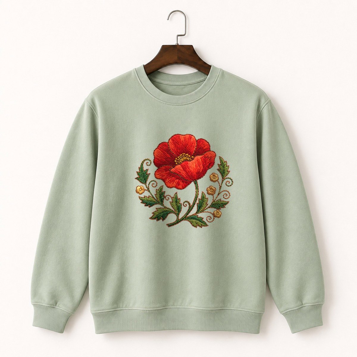 Poppy Flower Crewneck Sweatshirt 2