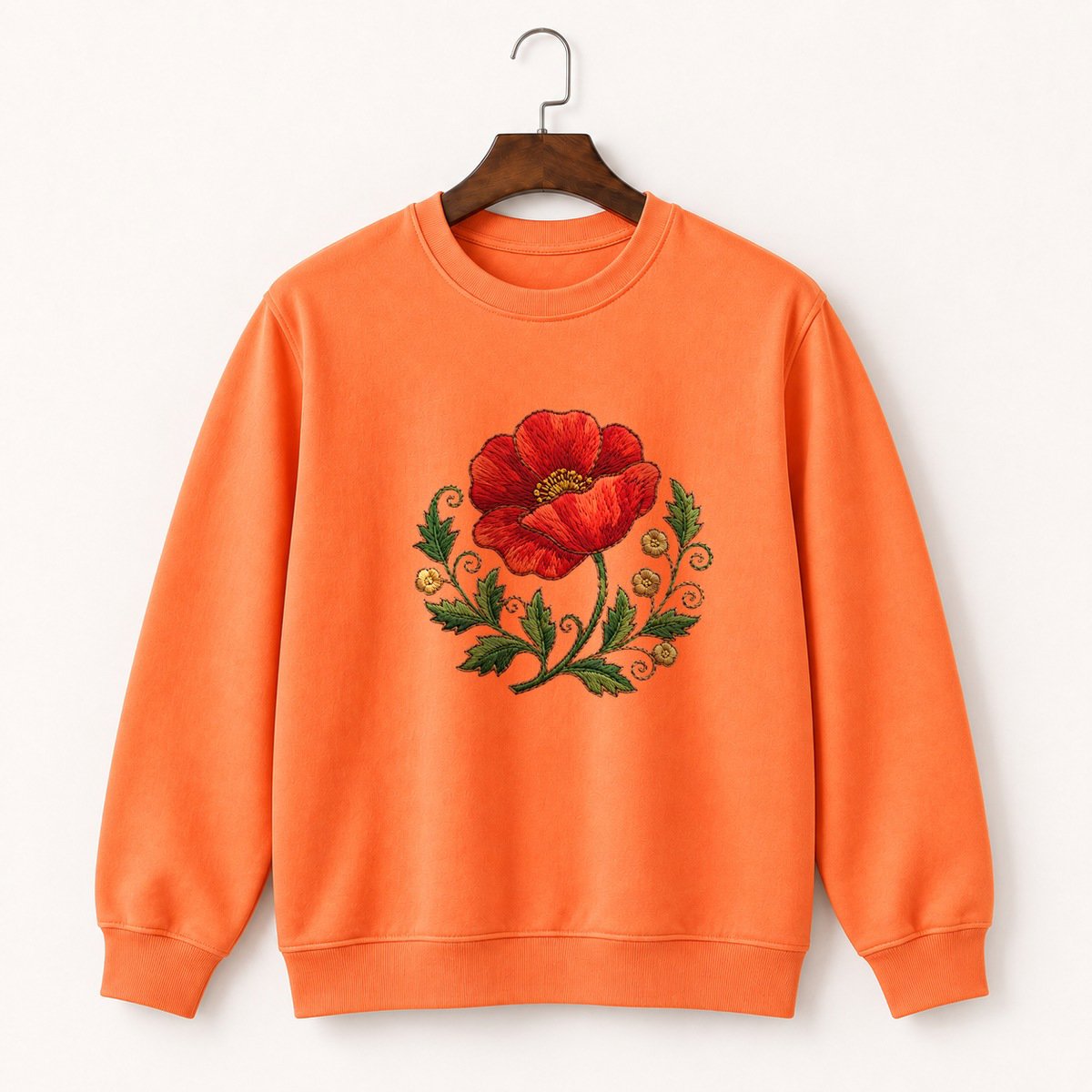 Poppy Flower Crewneck Sweatshirt 3