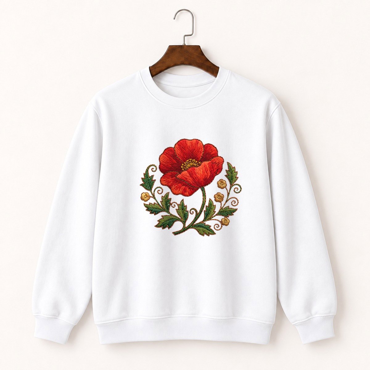 Poppy Flower Crewneck Sweatshirt 5