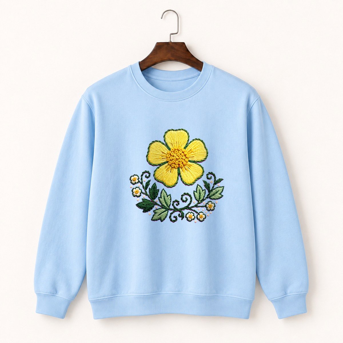 Buttercup Flower Crewneck Sweatshirt 1