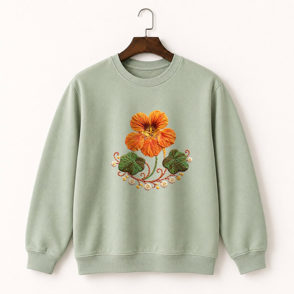 Nasturtium Flower Crewneck Sweatshirt 2