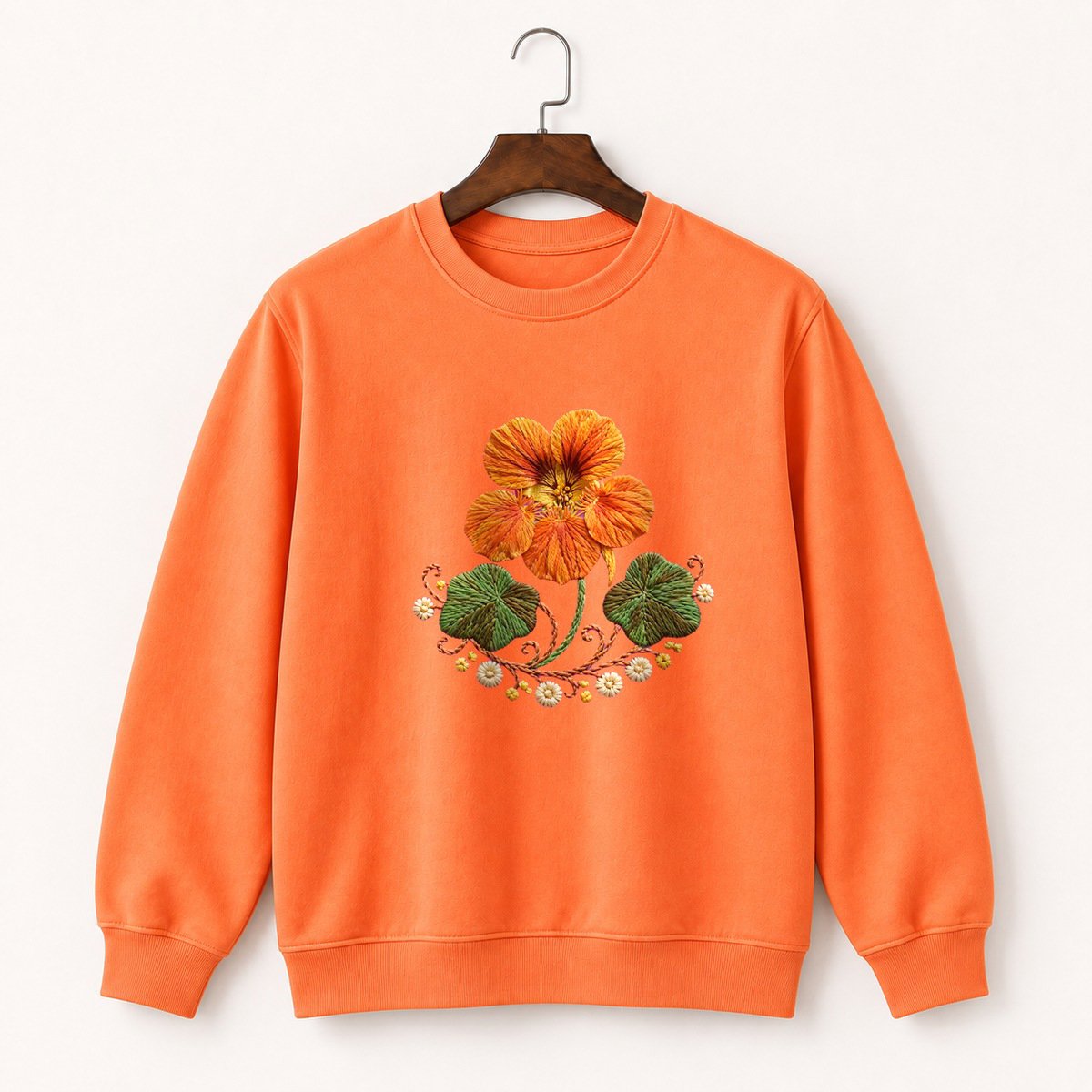 Nasturtium Flower Crewneck Sweatshirt 3