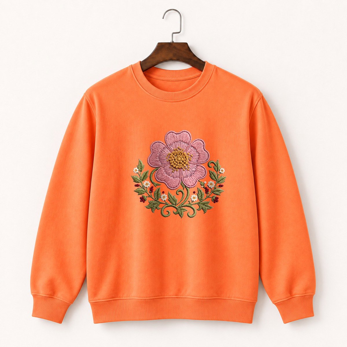 Wild Rose Flower Crewneck Sweatshirt 3