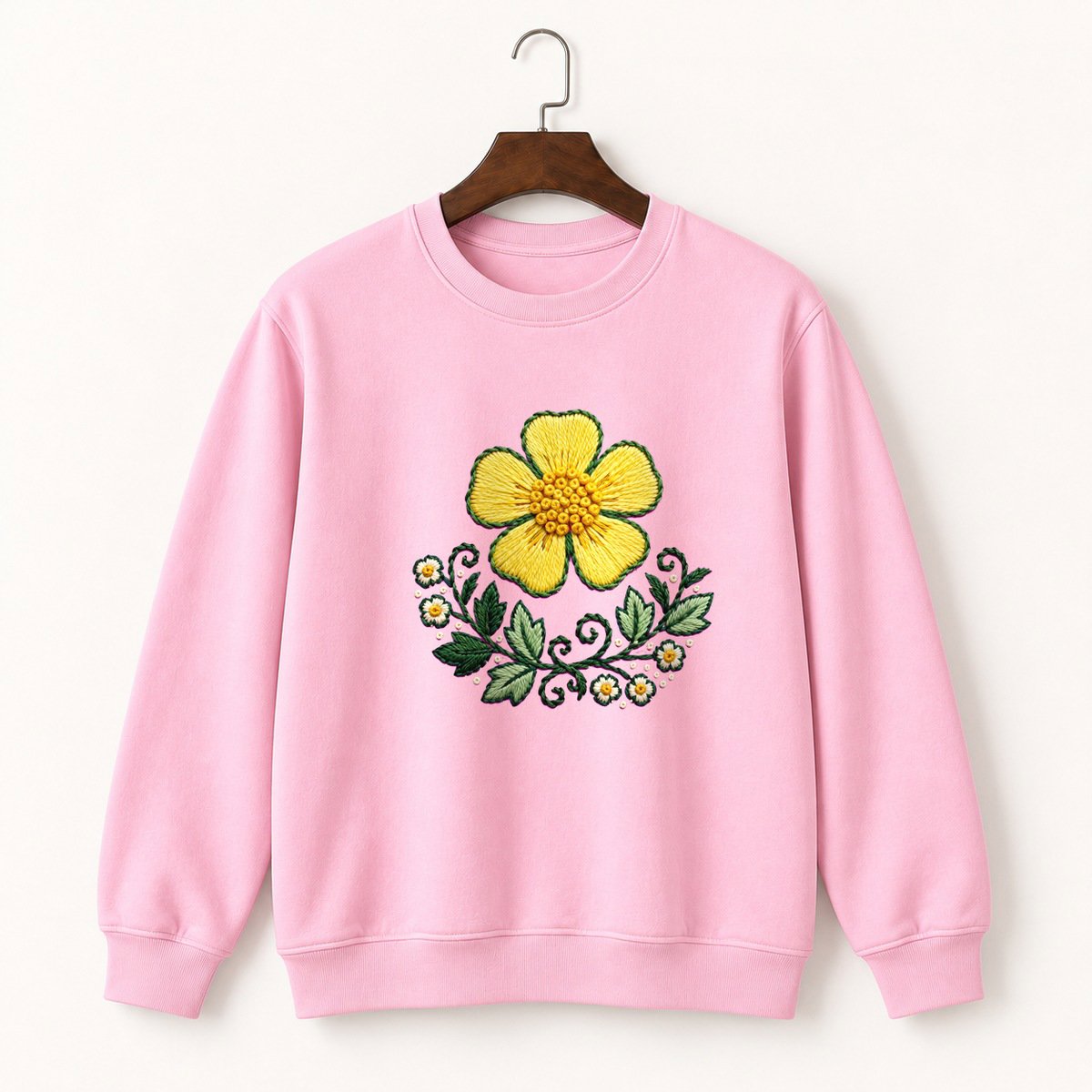 Buttercup Flower Crewneck Sweatshirt 4