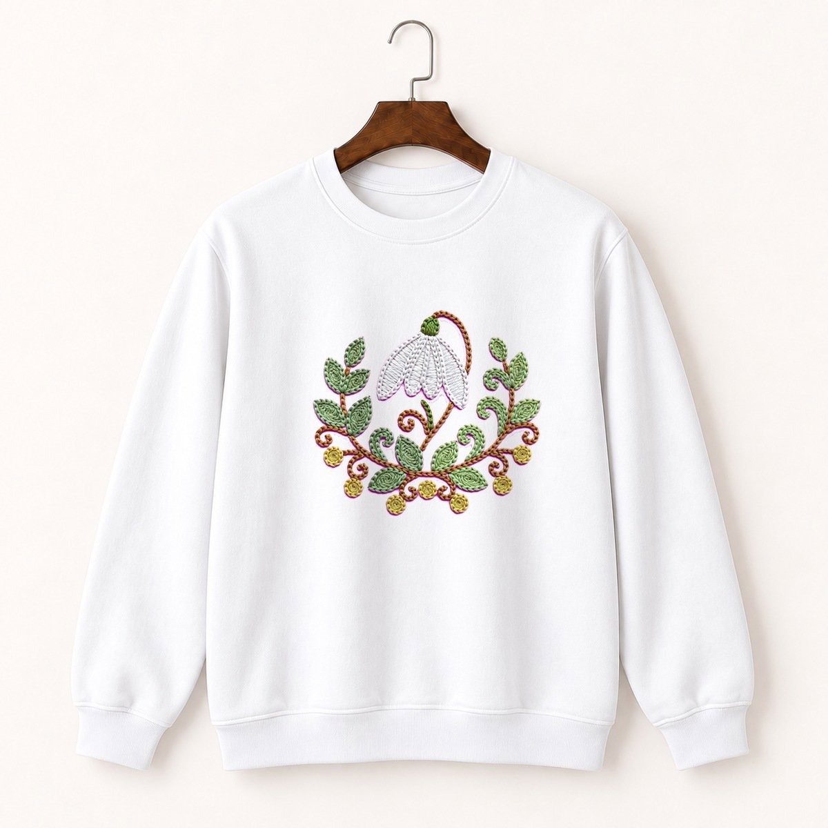 Snowdrop Flower Crewneck Sweatshirt 5