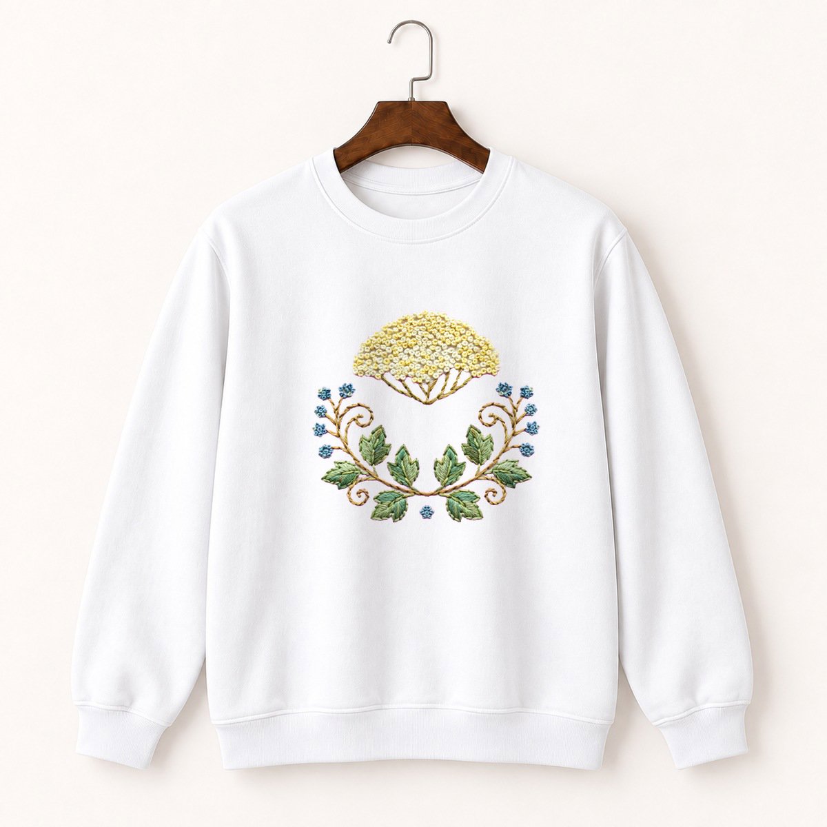 Yarrow Flower Crewneck Sweatshirt 5