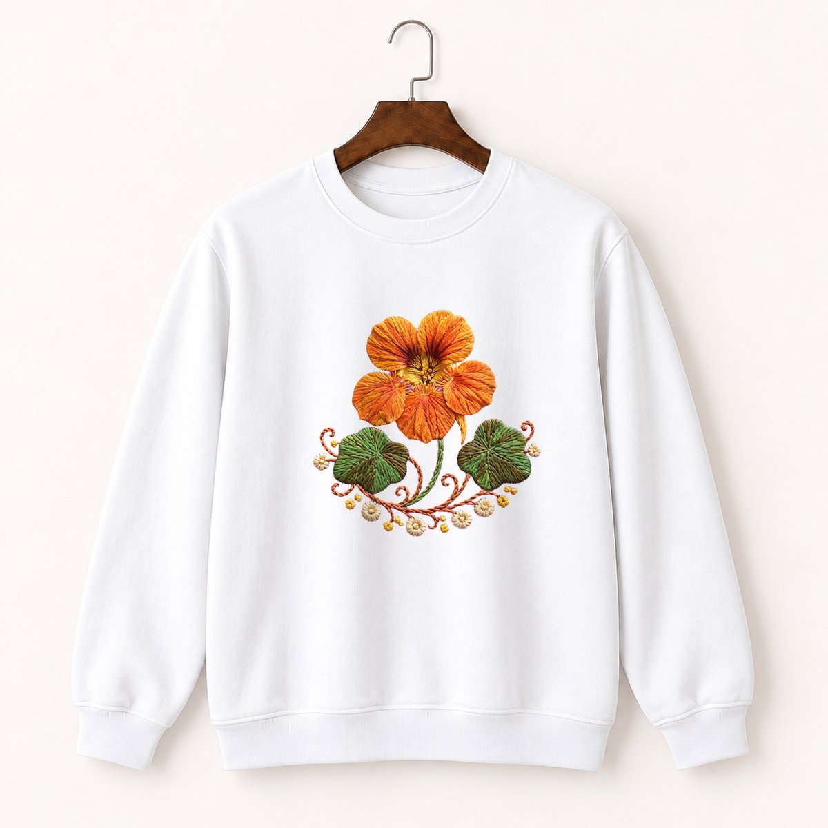 Nasturtium Flower Crewneck Sweatshirt 5