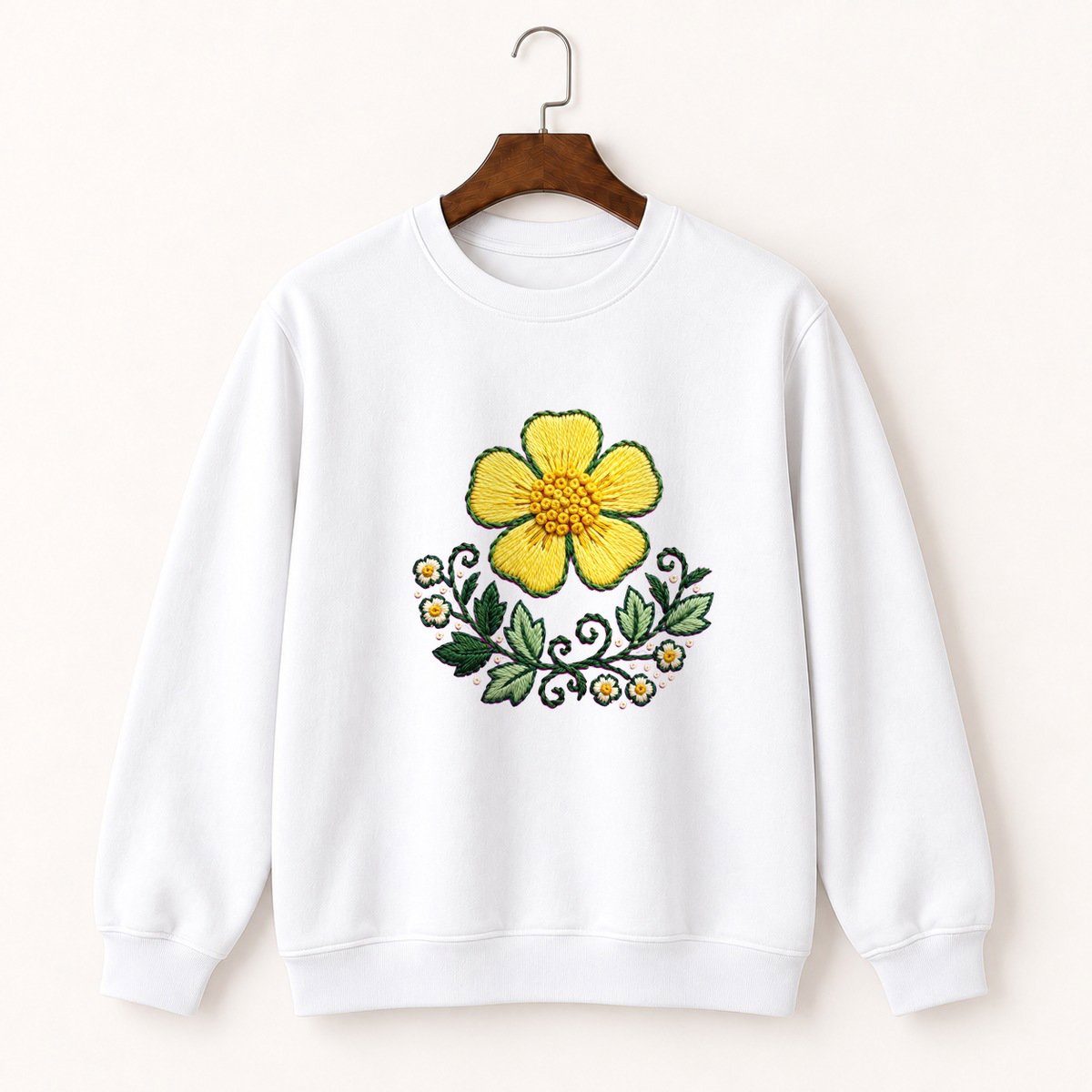 Buttercup Flower Crewneck Sweatshirt 5