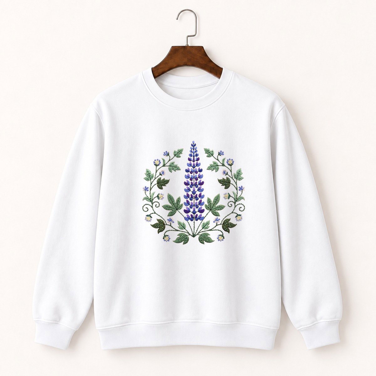 Lupine Flower Crewneck Sweatshirt 5