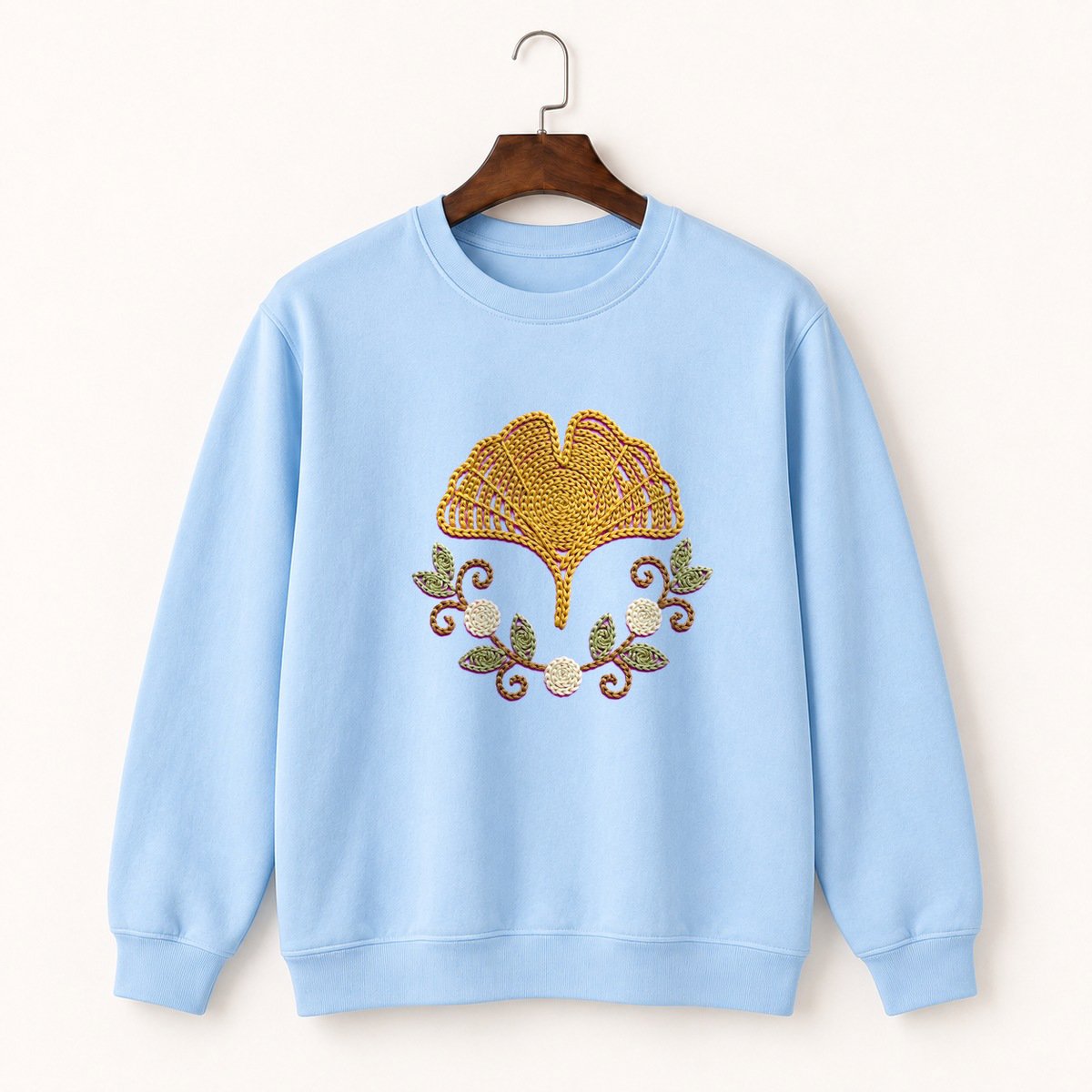 Ginkgo Leaf Crewneck Sweatshirt 1