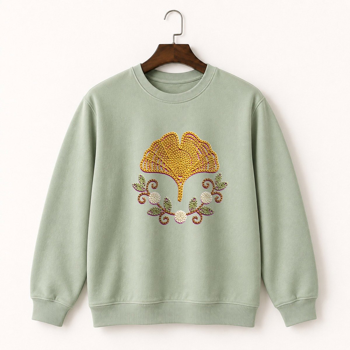 Ginkgo Leaf Crewneck Sweatshirt 2