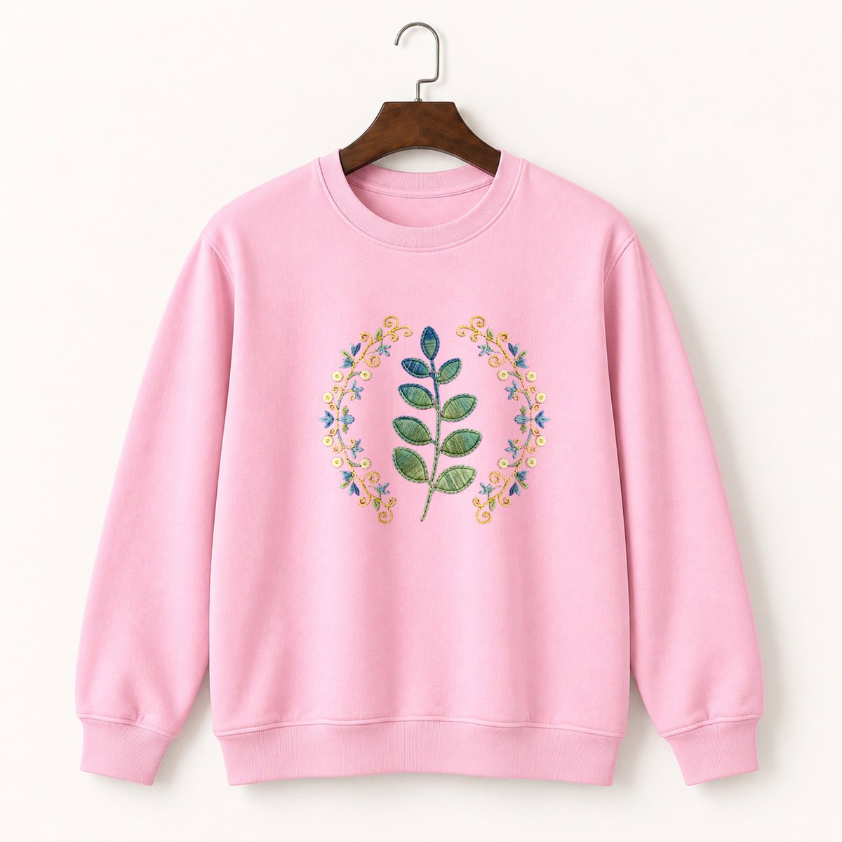 Eucalyptus Branch Crewneck Sweatshirt 4