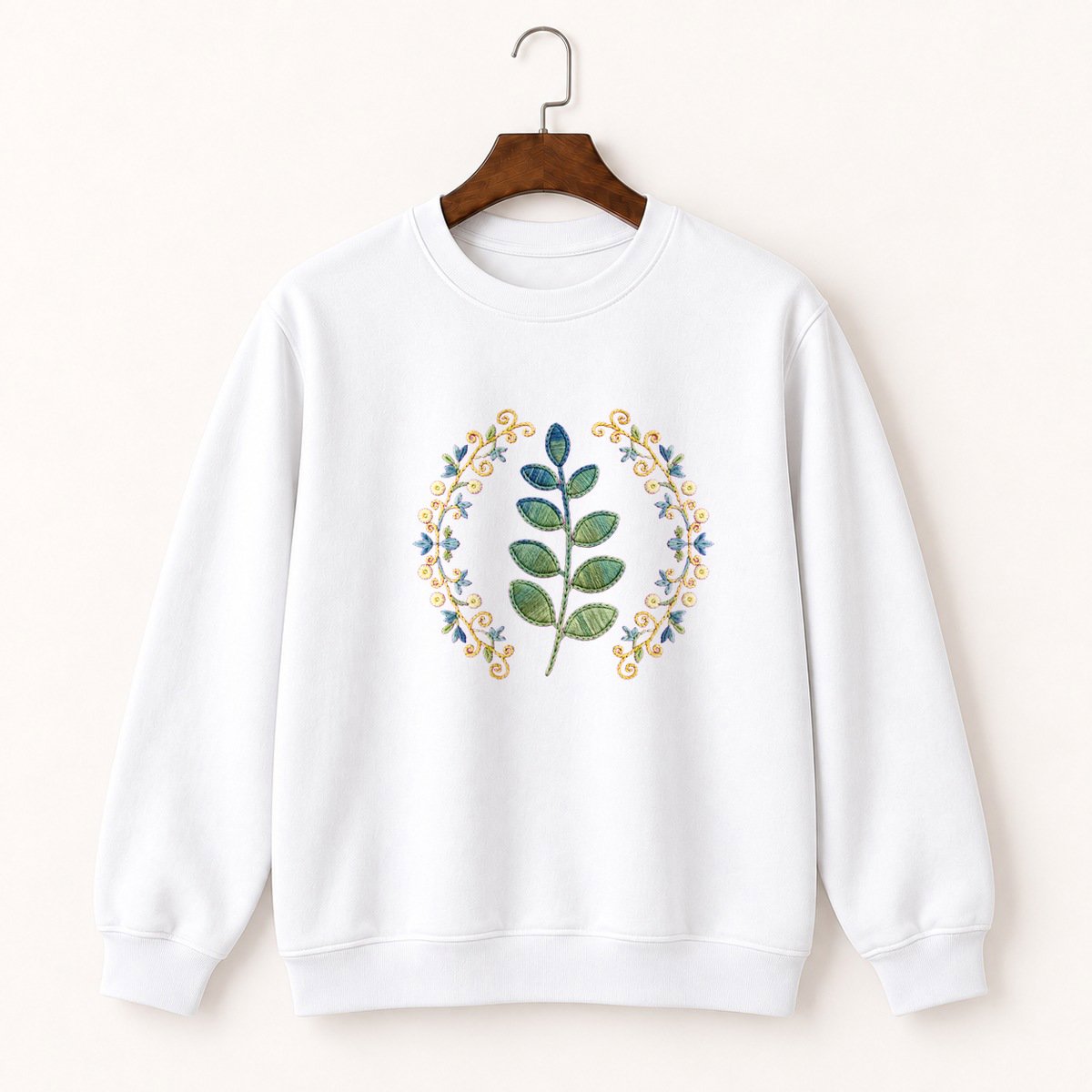 Eucalyptus Branch Crewneck Sweatshirt 5