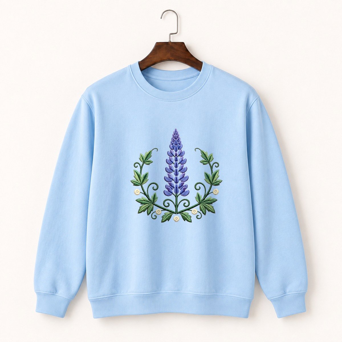 Lupine Flower Crewneck Sweatshirt 1