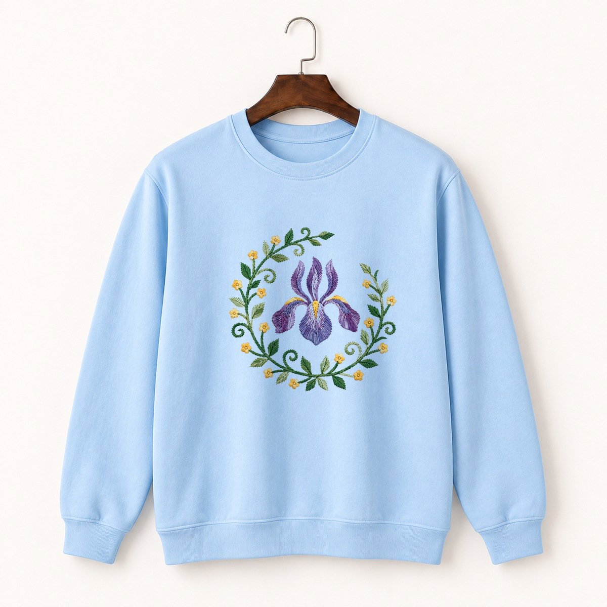 Iris Flower Crewneck Sweatshirt 1