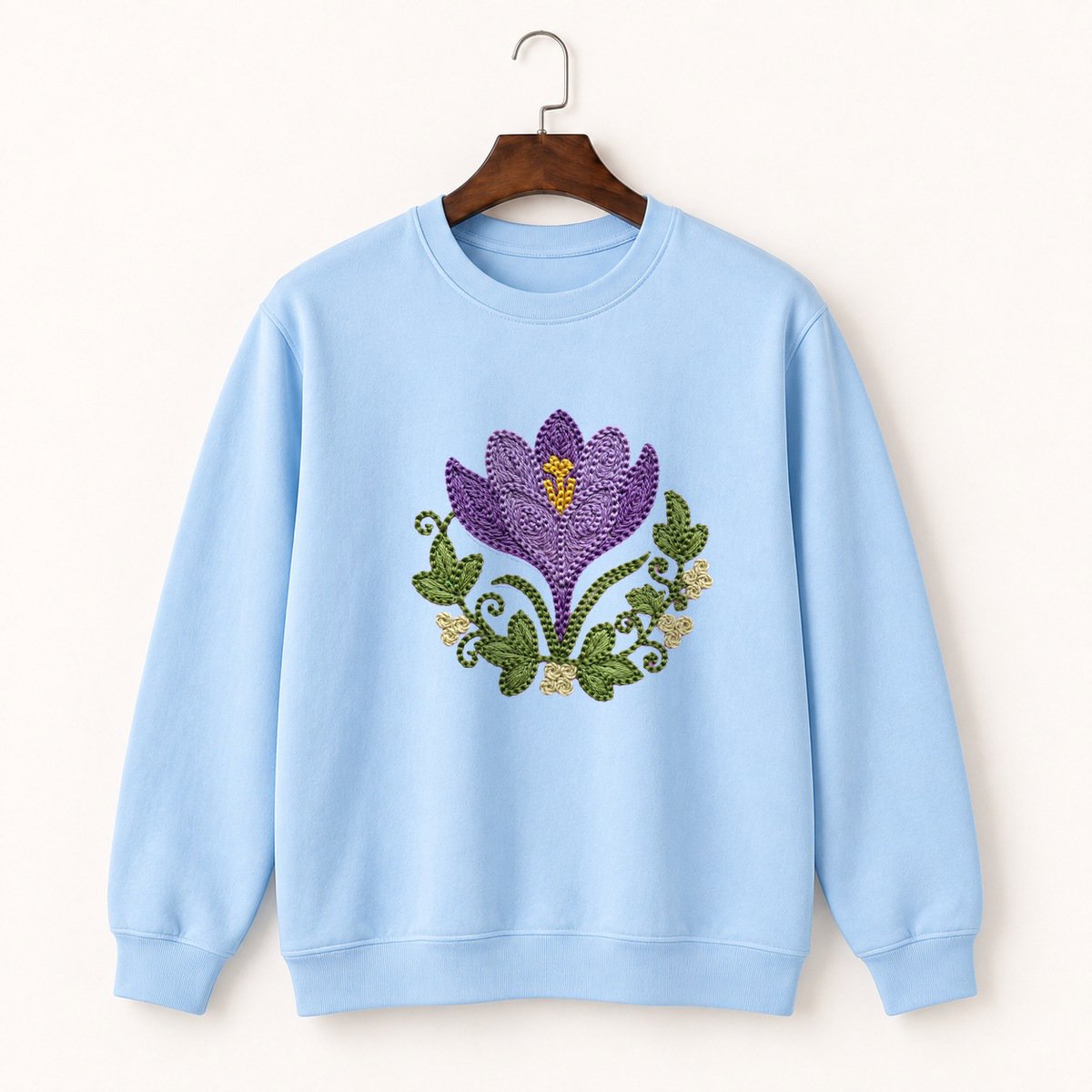 Crocus Flower Crewneck Sweatshirt 1