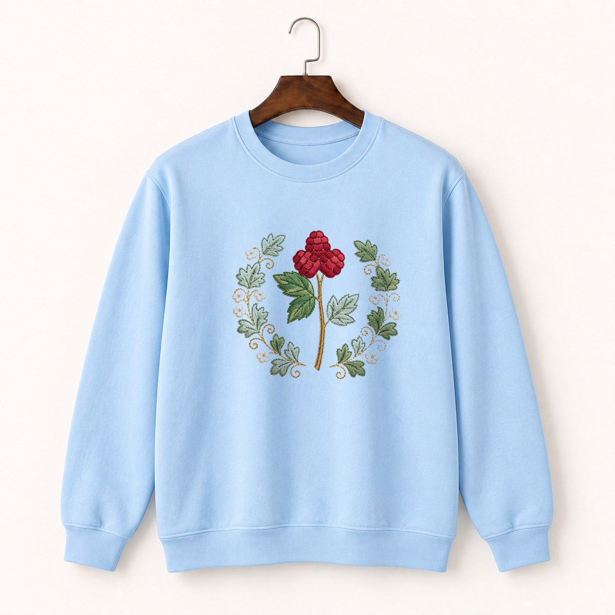 Raspberry Cane Crewneck Sweatshirt 1