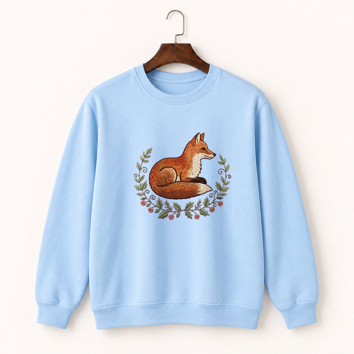Woodland Fox Crewneck Sweatshirt 1
