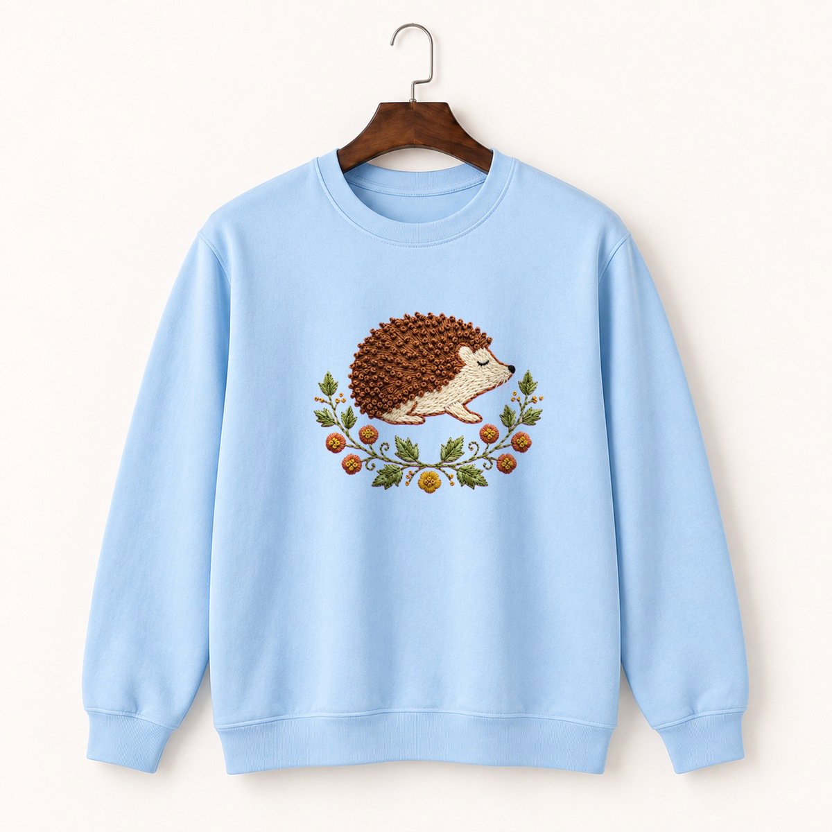 Woodland Hedgehog Crewneck Sweatshirt 1