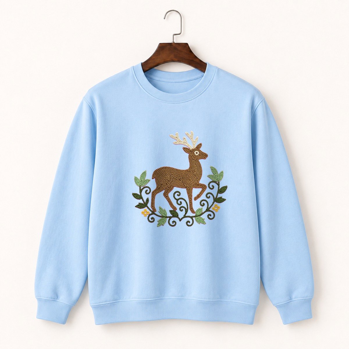 Forest Deer Crewneck Sweatshirt 1