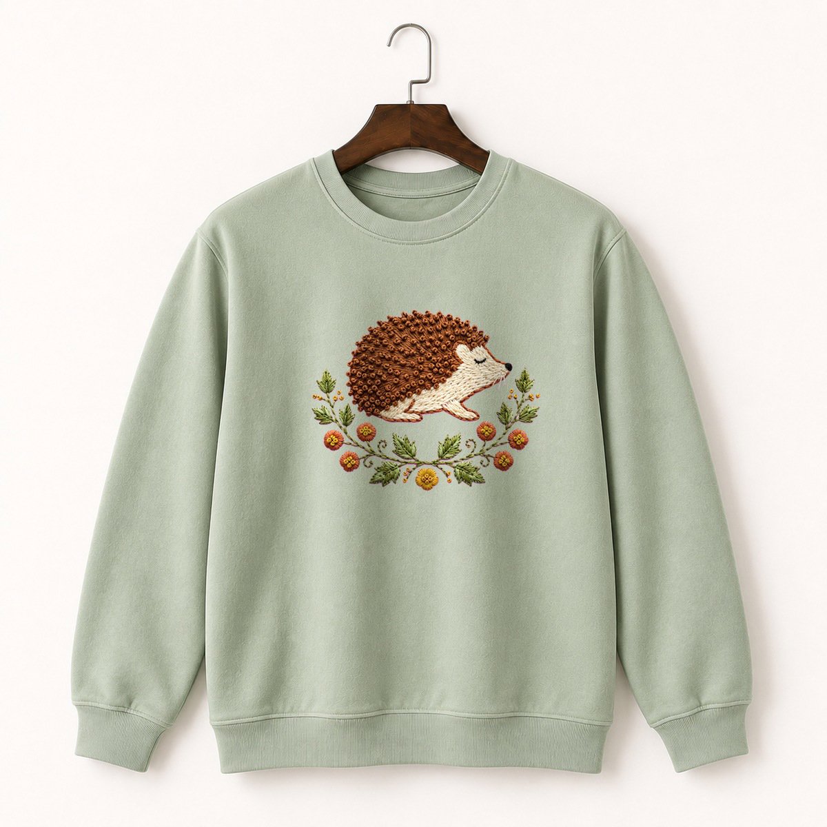 Woodland Hedgehog Crewneck Sweatshirt 2
