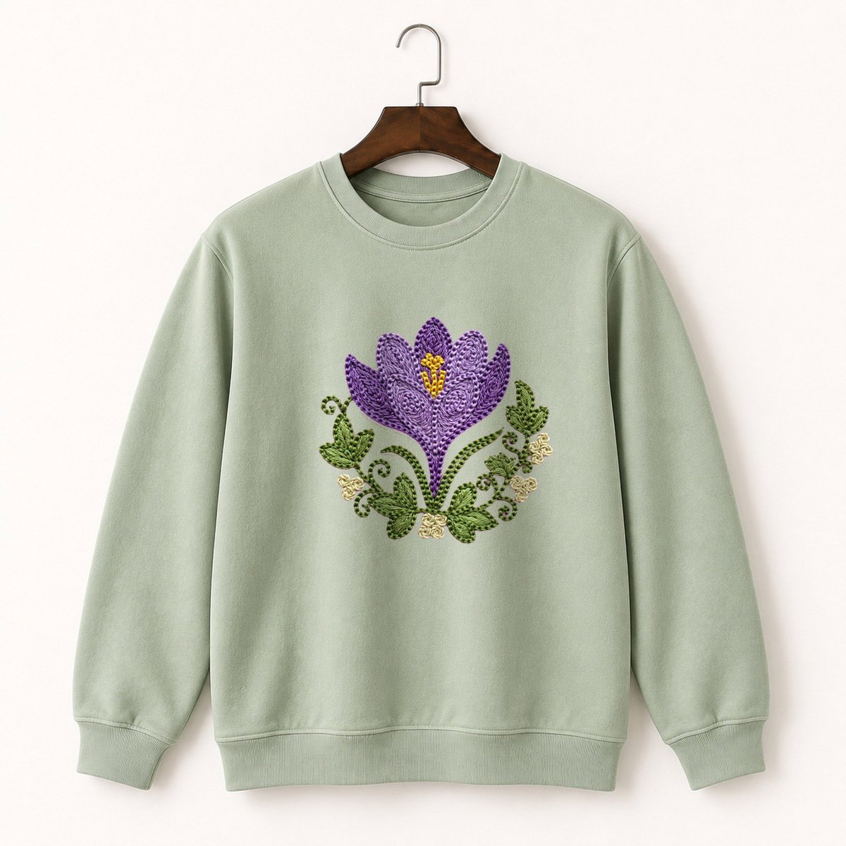 Crocus Flower Crewneck Sweatshirt 2