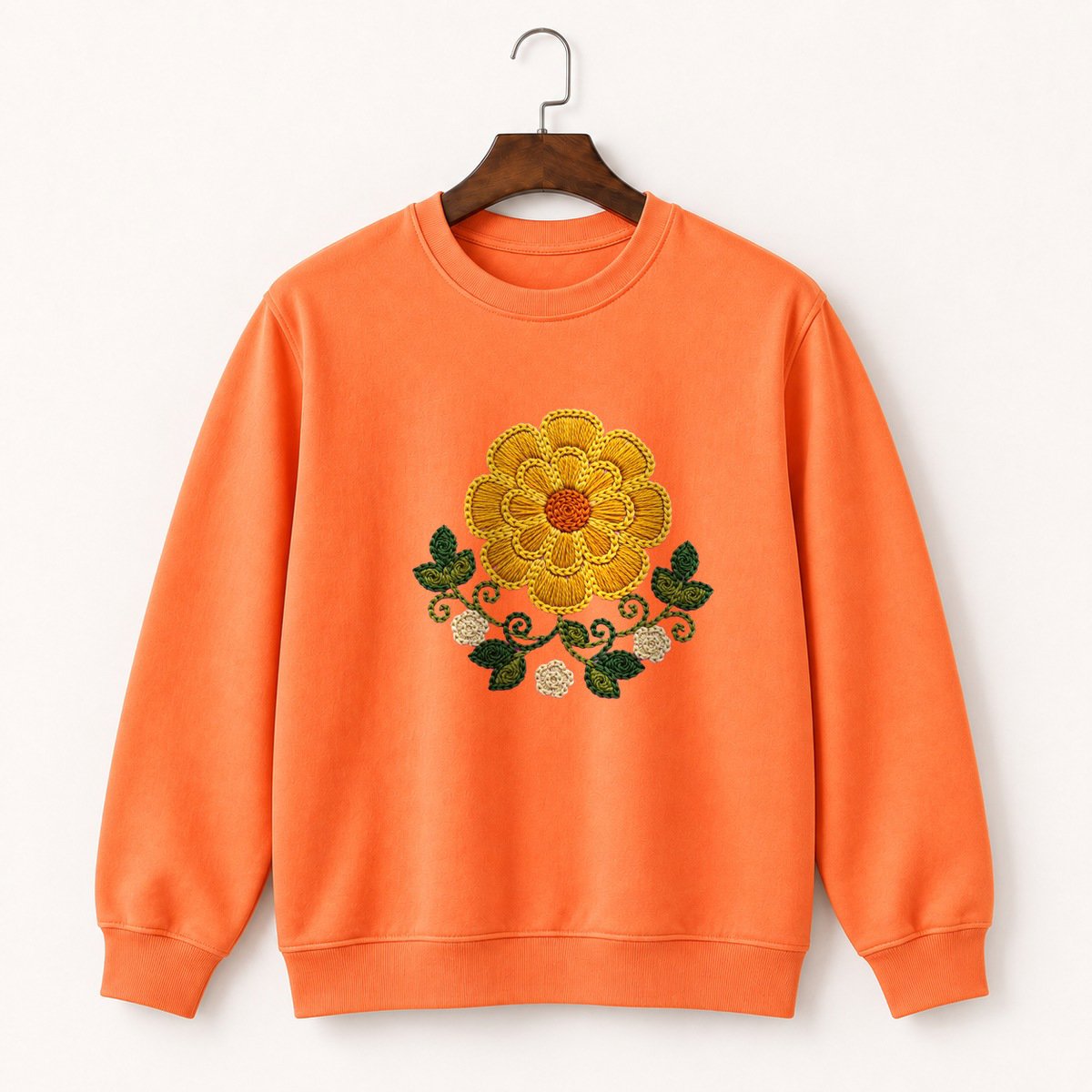 Marigold Flower Crewneck Sweatshirt 3