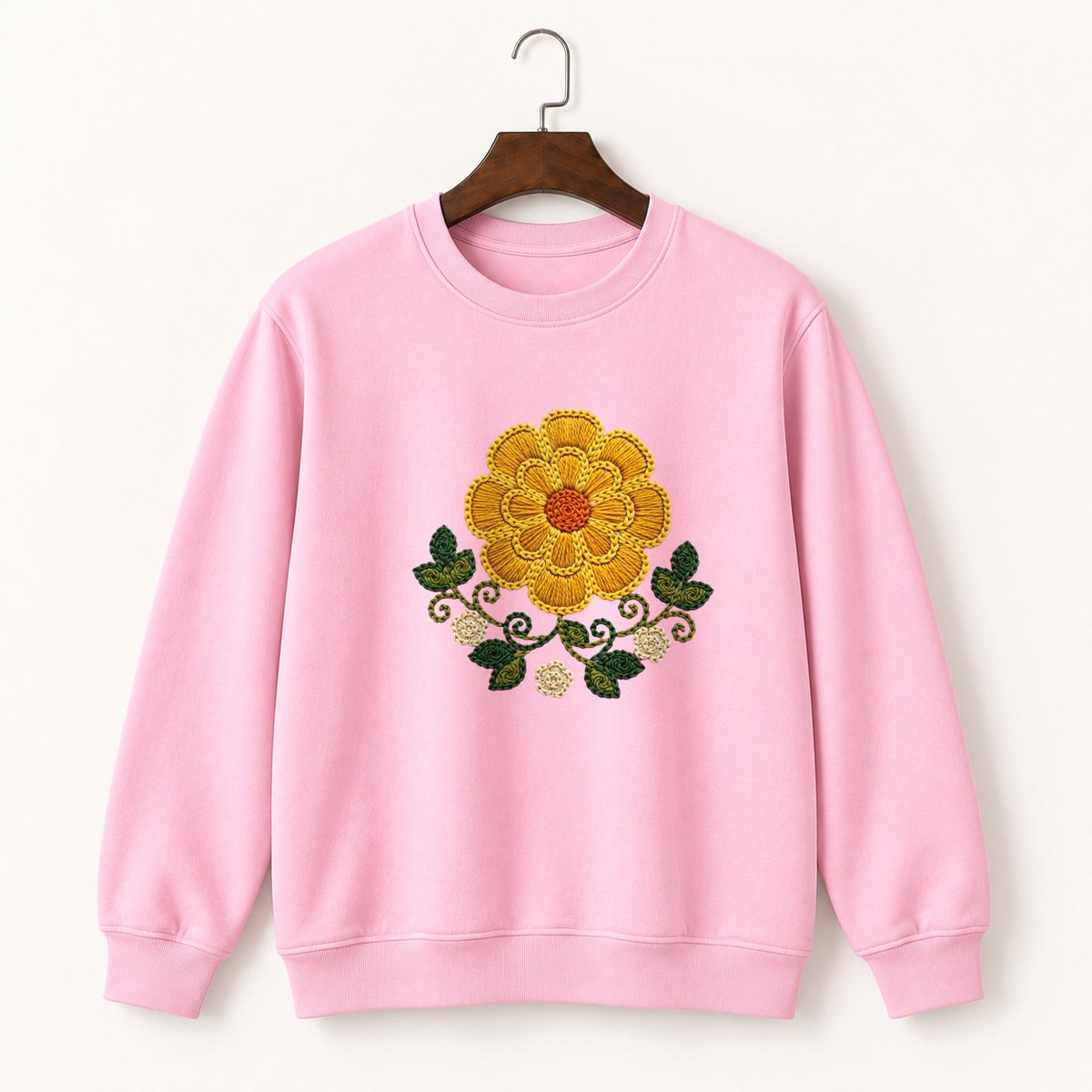 Marigold Flower Crewneck Sweatshirt 4