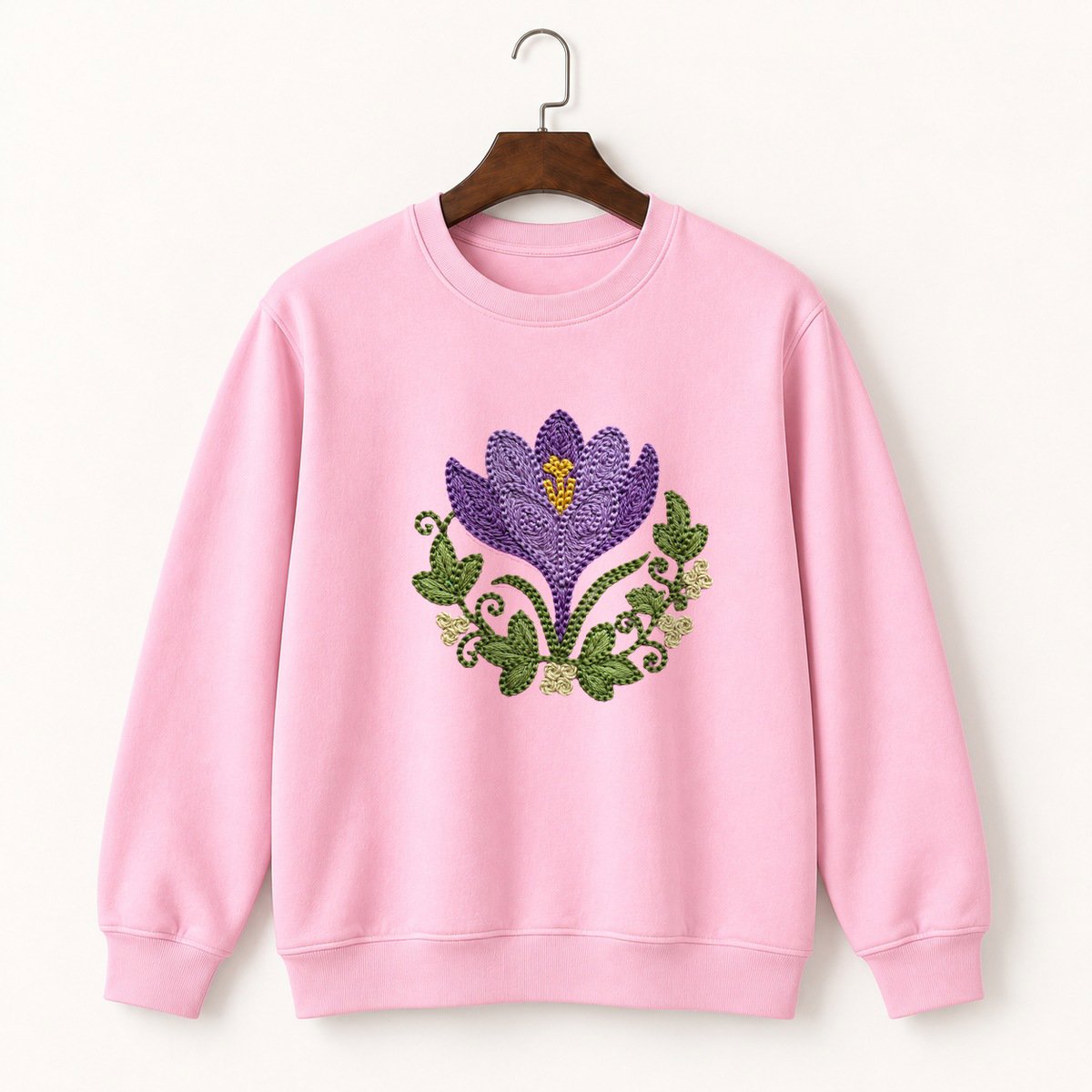 Crocus Flower Crewneck Sweatshirt 4
