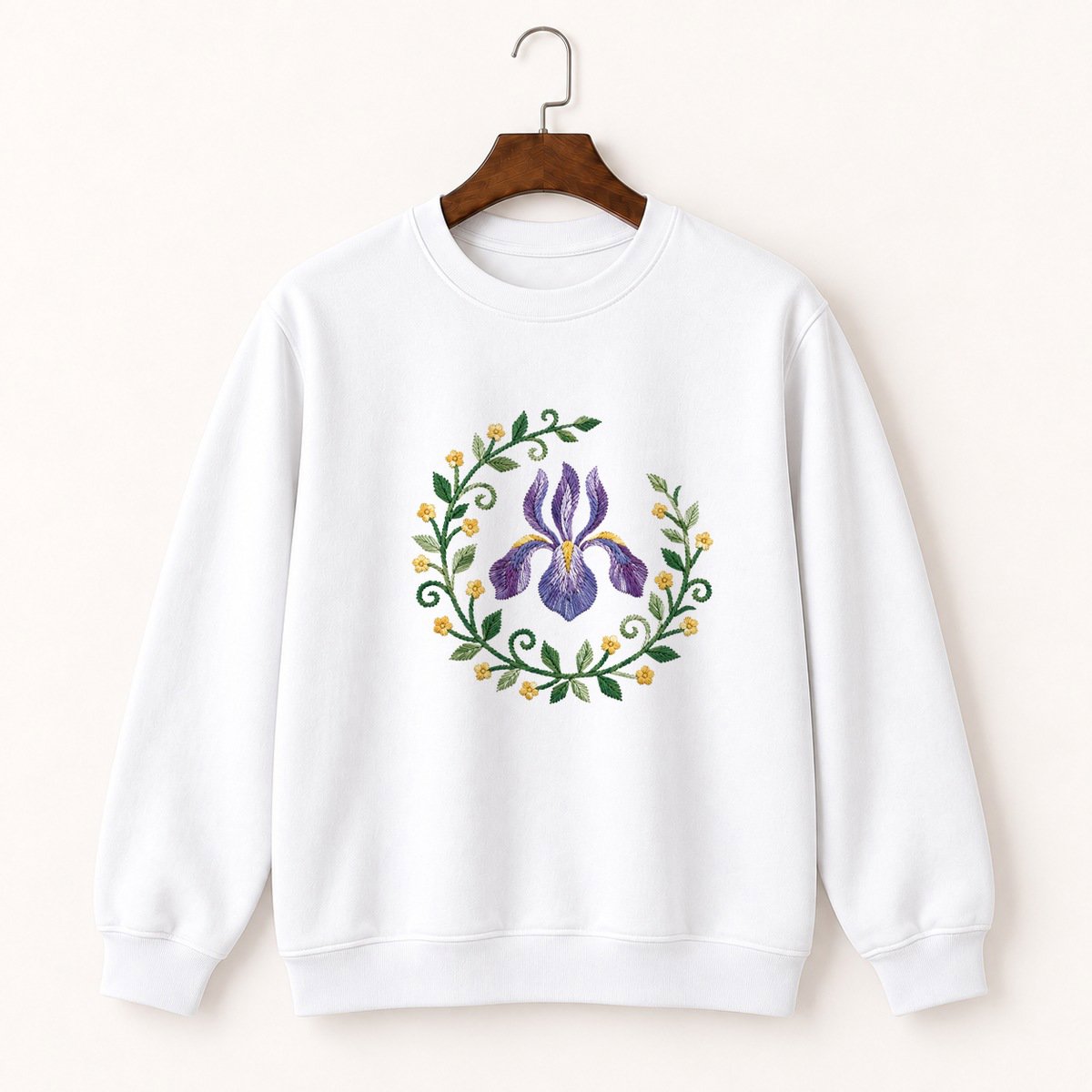 Iris Flower Crewneck Sweatshirt 5