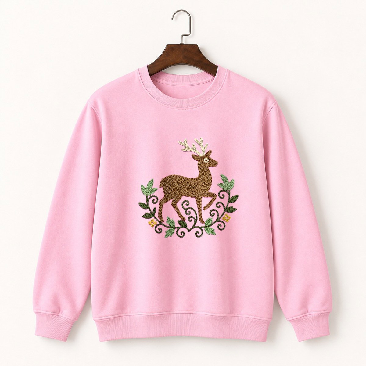 Forest Deer Crewneck Sweatshirt 4