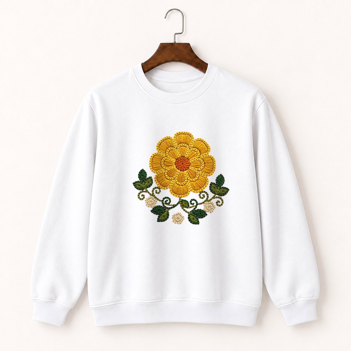 Marigold Flower Crewneck Sweatshirt 5