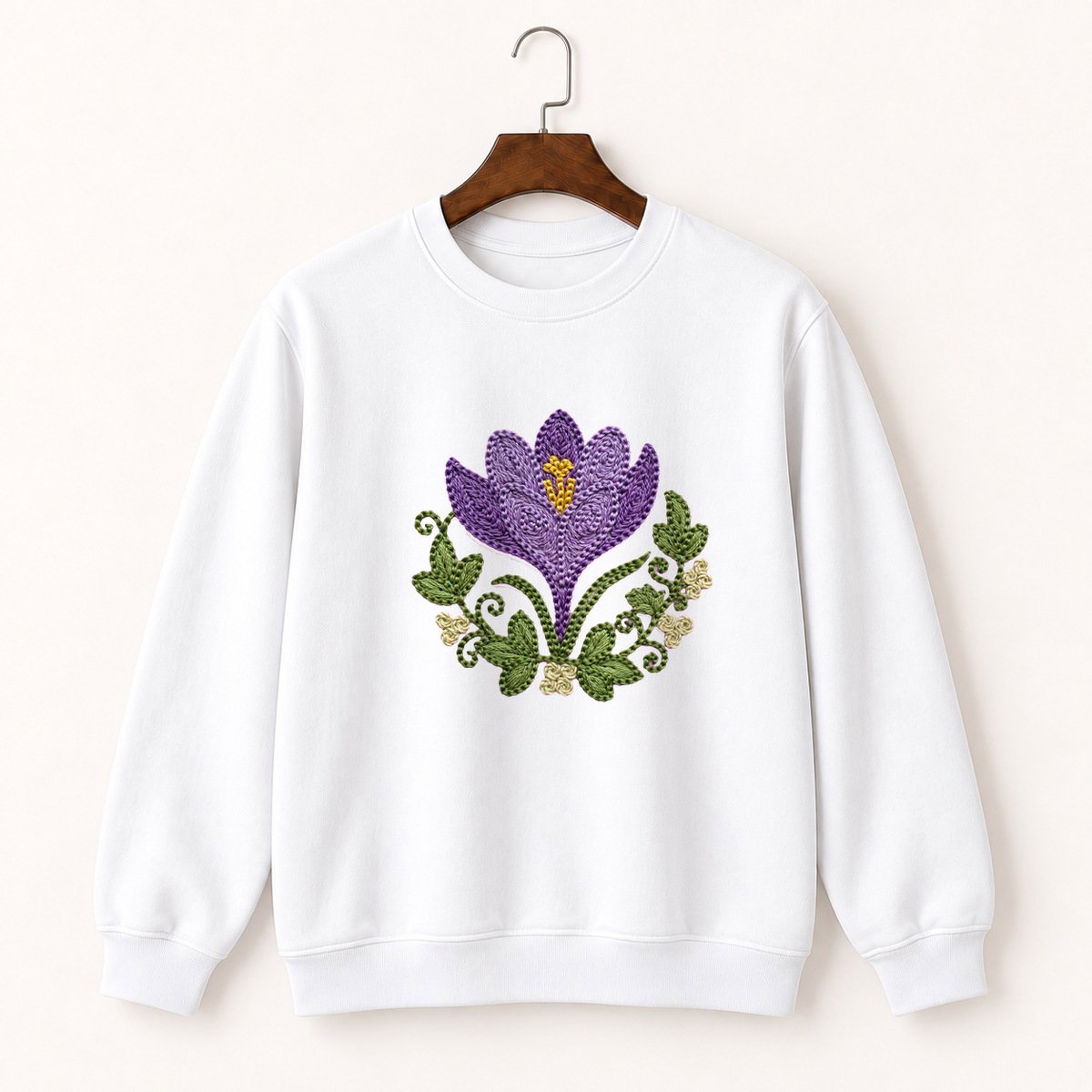 Crocus Flower Crewneck Sweatshirt 5