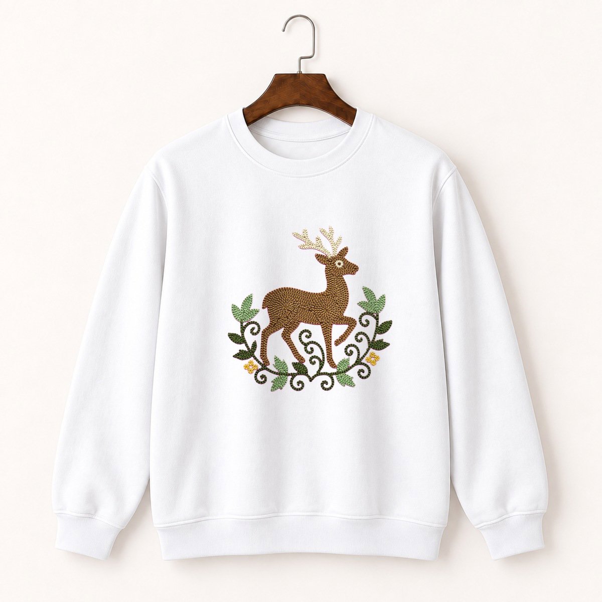 Forest Deer Crewneck Sweatshirt 5