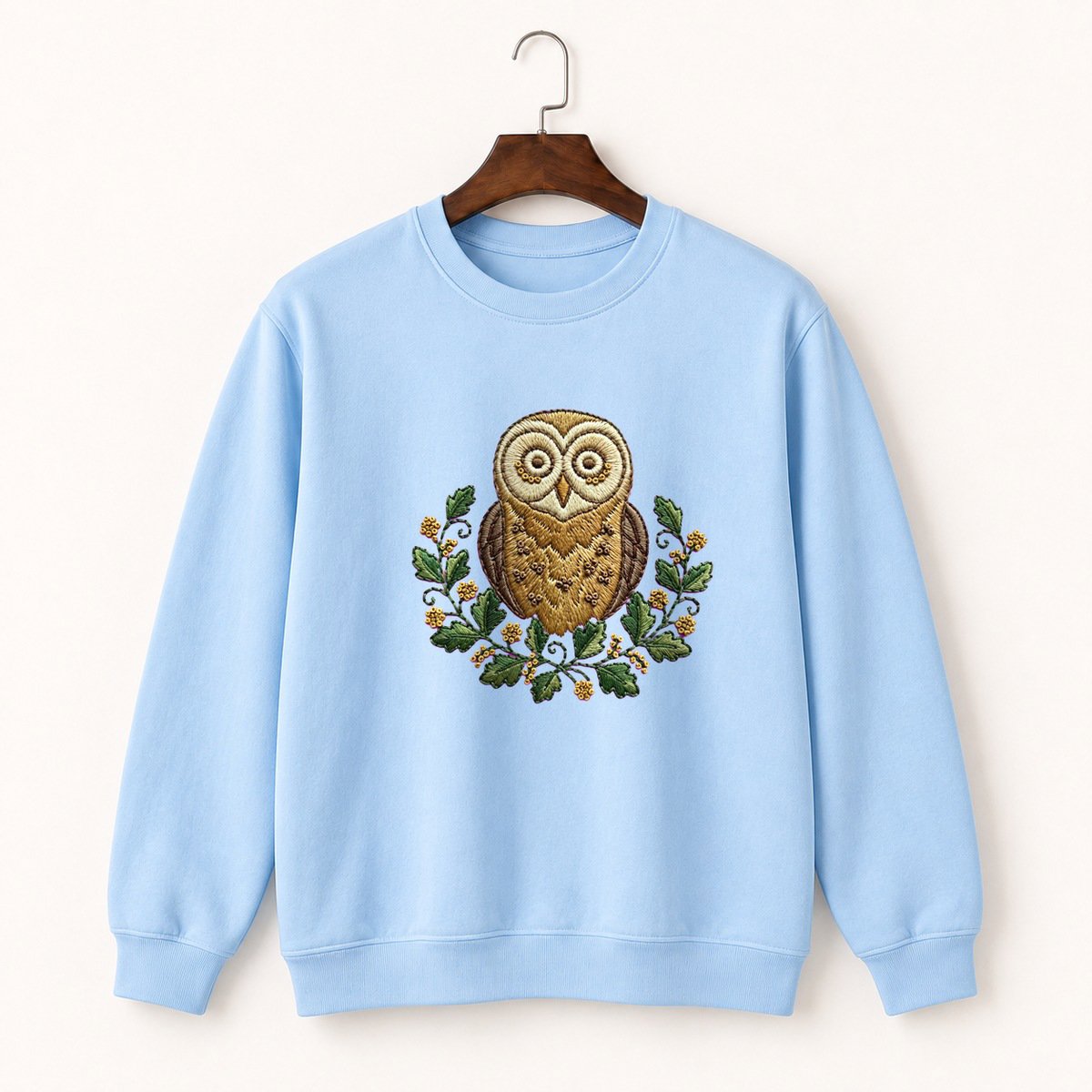Woodland Owl Crewneck Sweatshirt 1