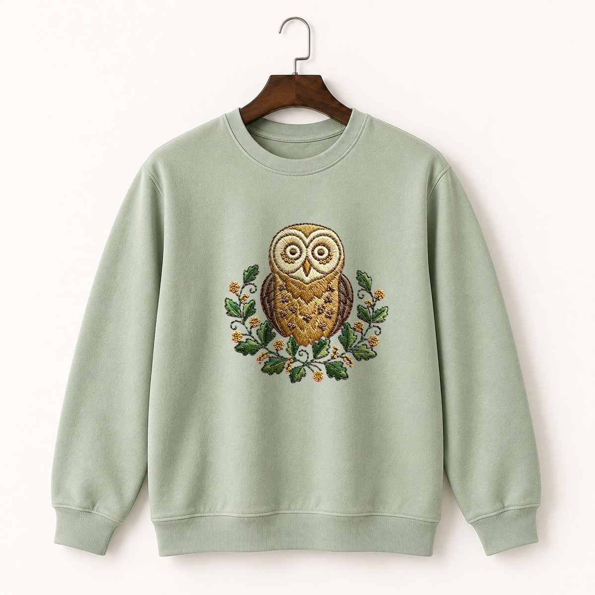 Woodland Owl Crewneck Sweatshirt 2