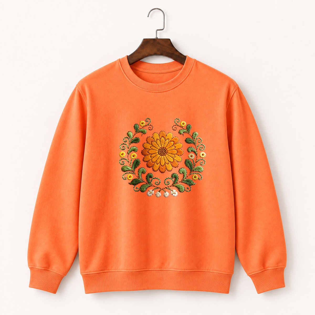 Calendula Flower Crewneck Sweatshirt 3