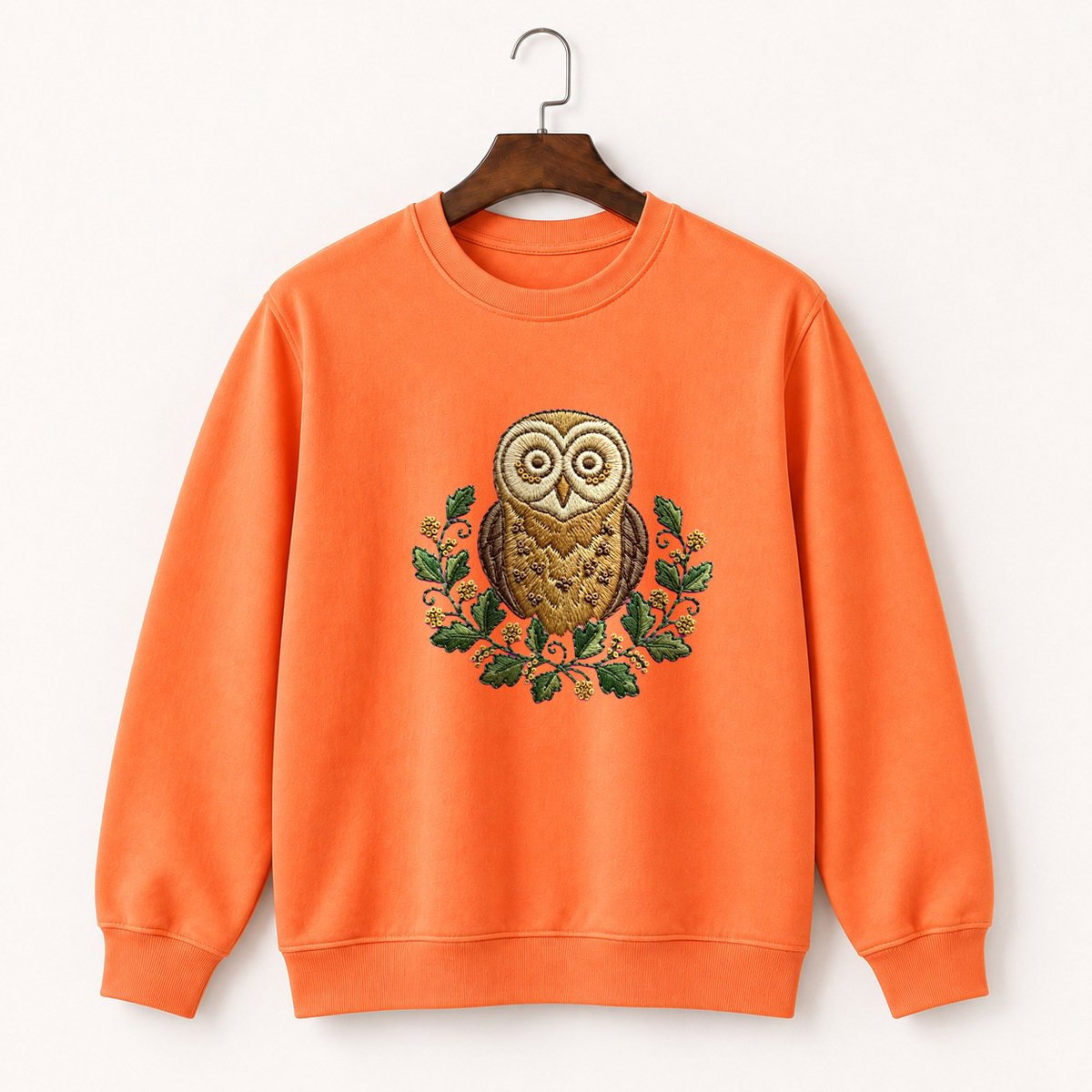 Woodland Owl Crewneck Sweatshirt 3