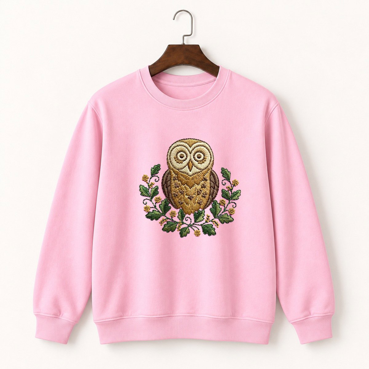 Woodland Owl Crewneck Sweatshirt 4