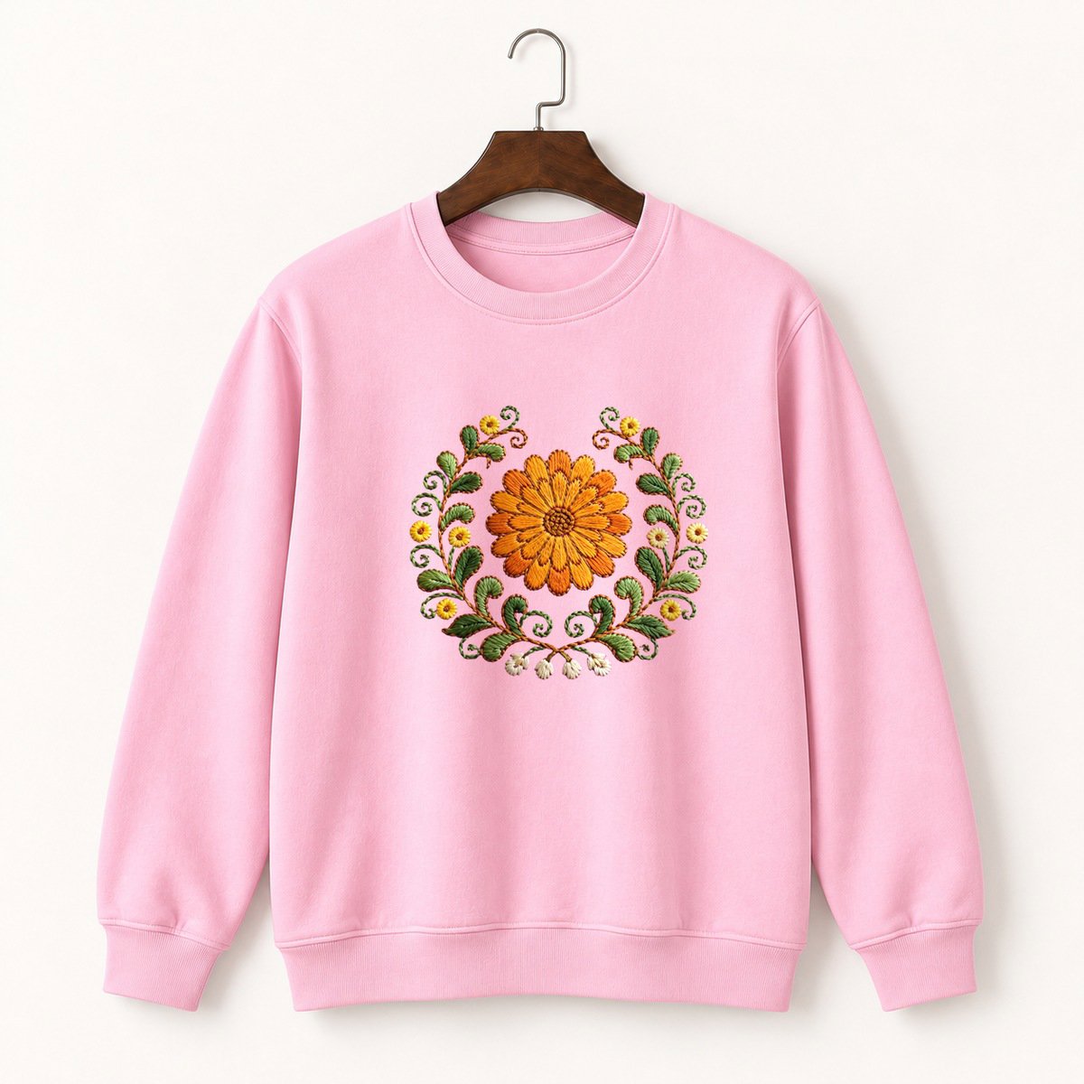 Calendula Flower Crewneck Sweatshirt 4