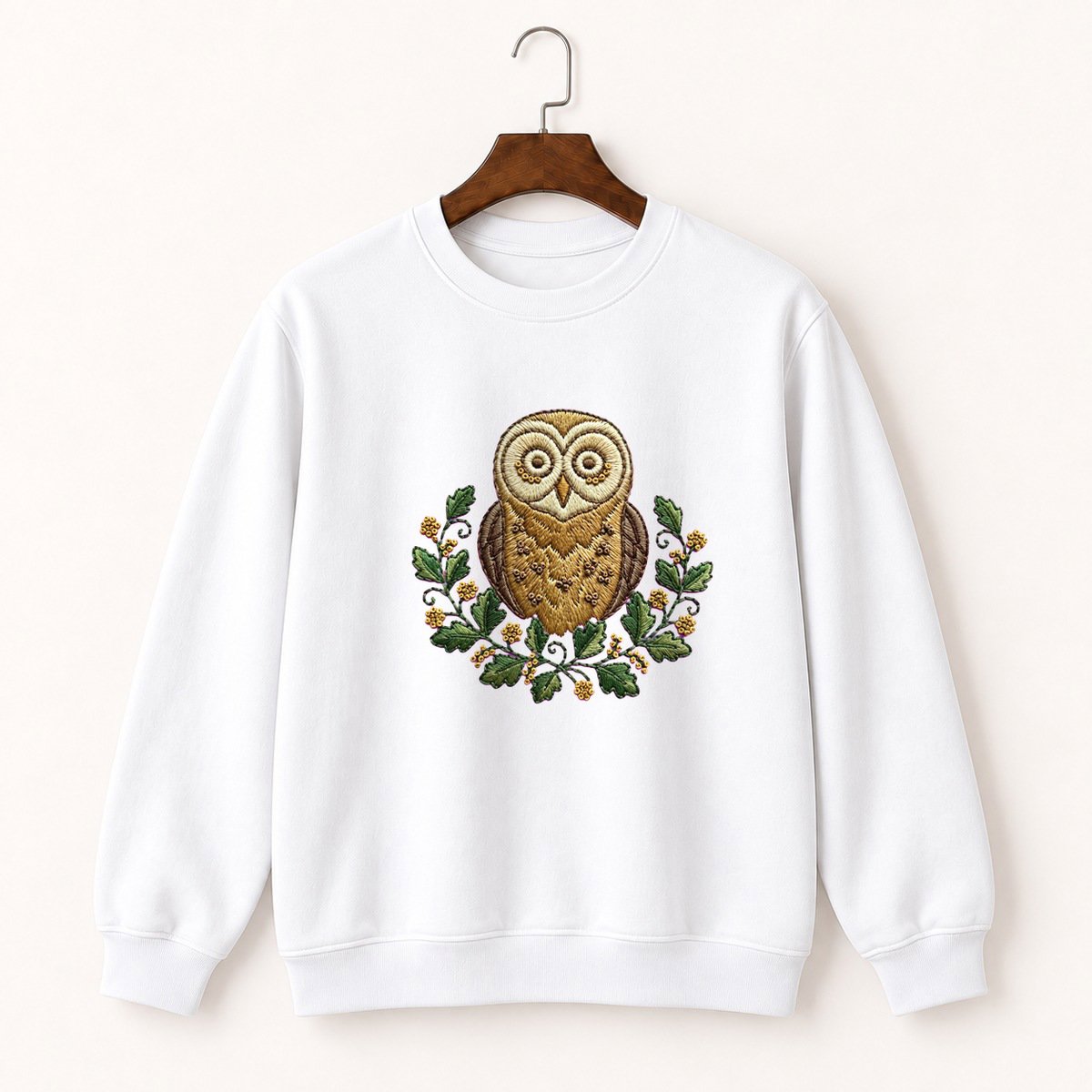 Woodland Owl Crewneck Sweatshirt 5