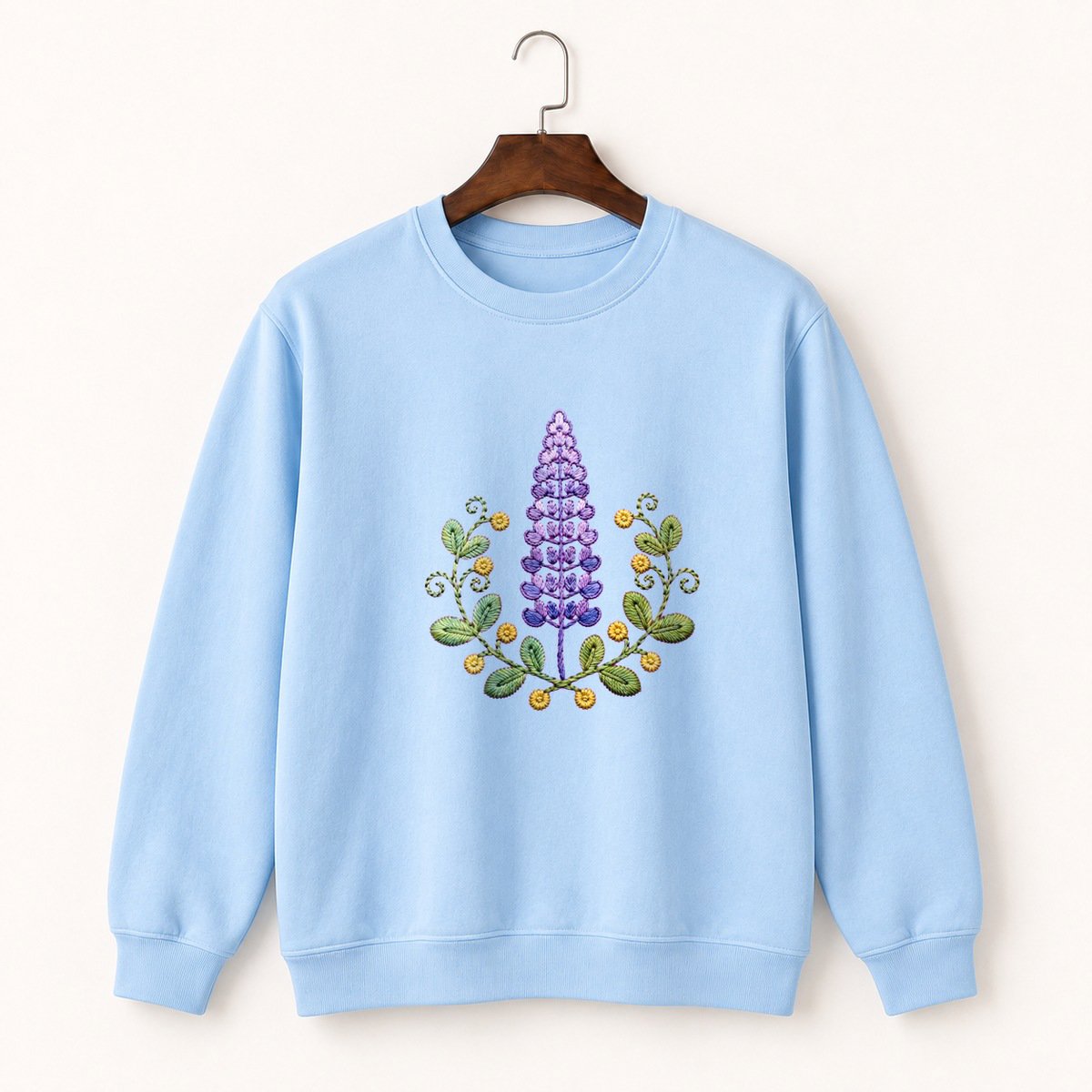 Lupine Flower Crewneck Sweatshirt 1