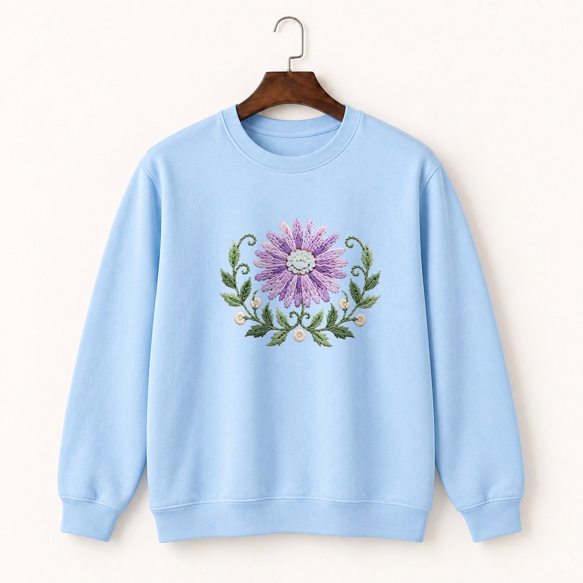 Aster Flower Crewneck Sweatshirt 1