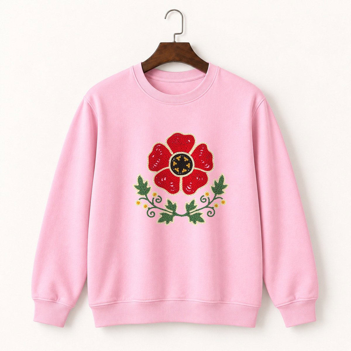 Poppy Flower Crewneck Sweatshirt 4