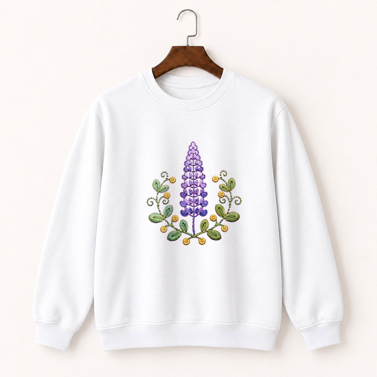 Lupine Flower Crewneck Sweatshirt 5